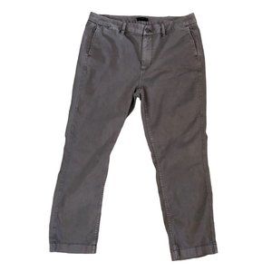 J CREW Gray Grey Slim Broken-In Boyfriend Stretch Cotton Chino Pants